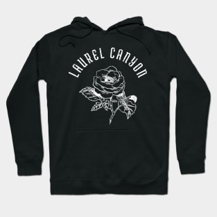 Laurel Canyon rose  - white print Hoodie